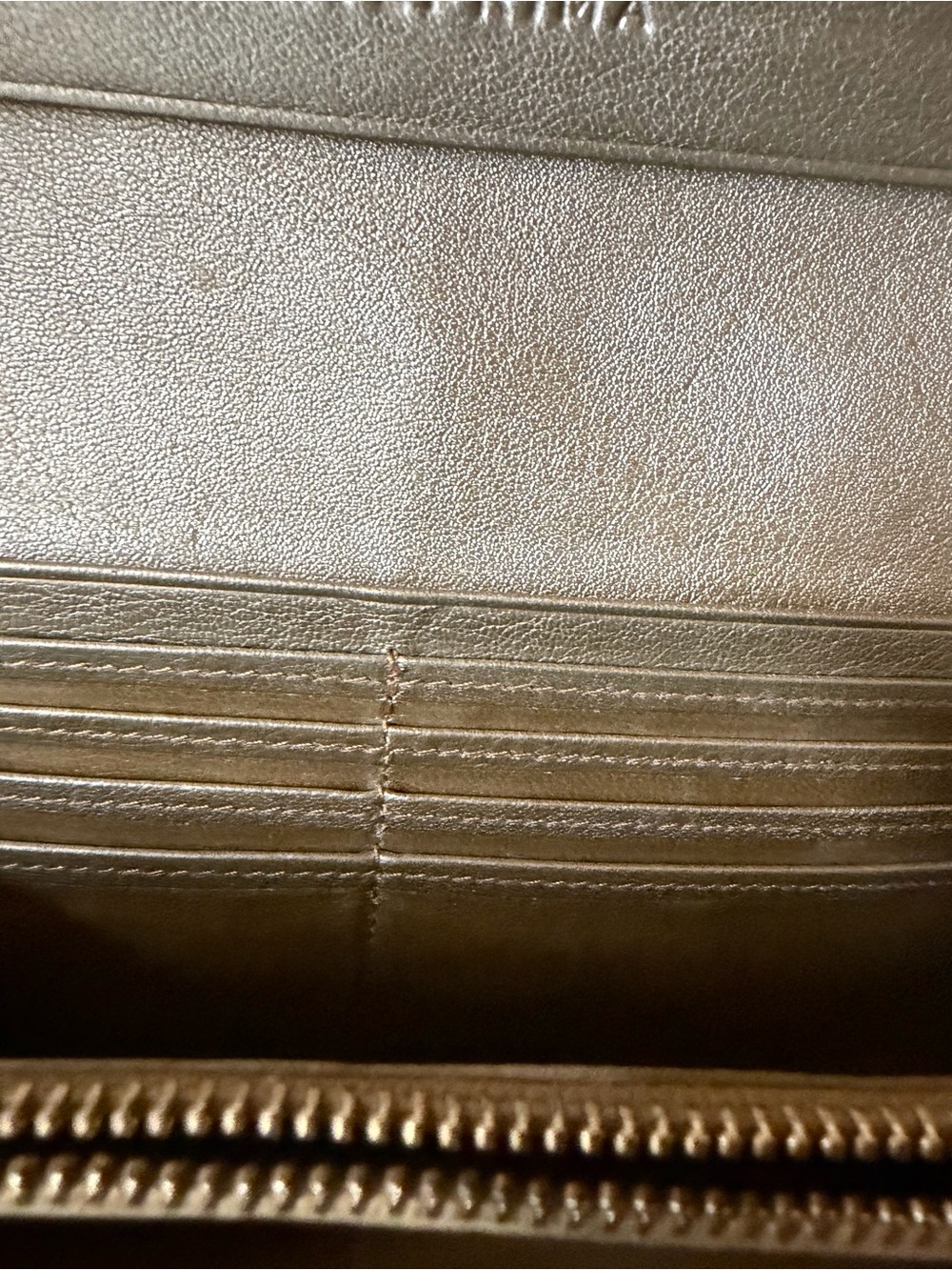 Anteprima Gold Croc-Embossed Clutch Long Wallet GUC - Picture 2 of 14